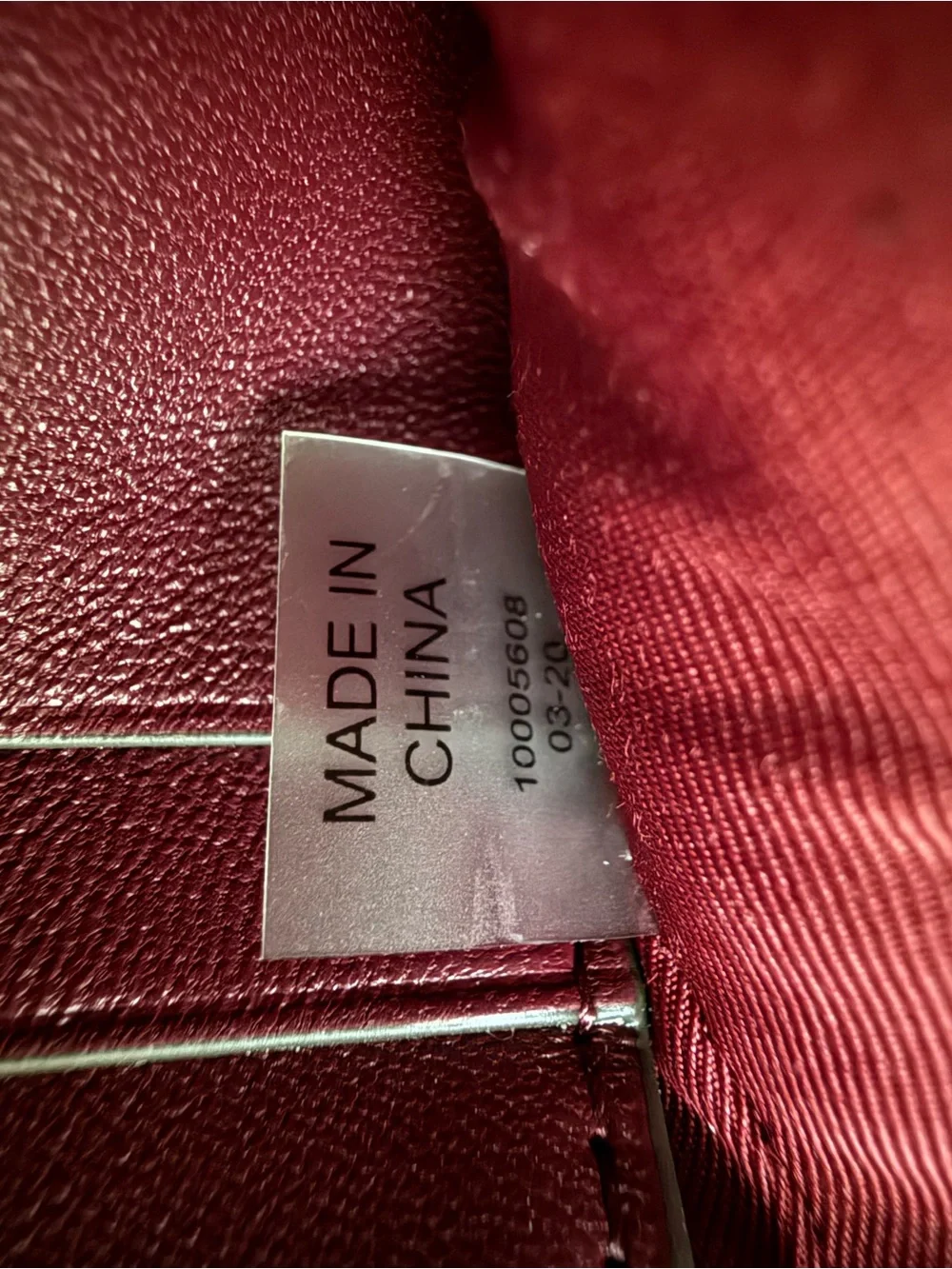 TORY BURCH Kira Chevron Quilted Leather Chain Strap Crossbody Bag in Burgundy